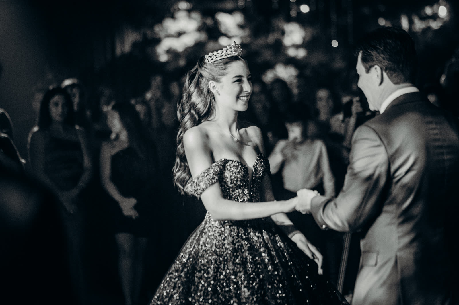 The debutante’s waltz in black and white